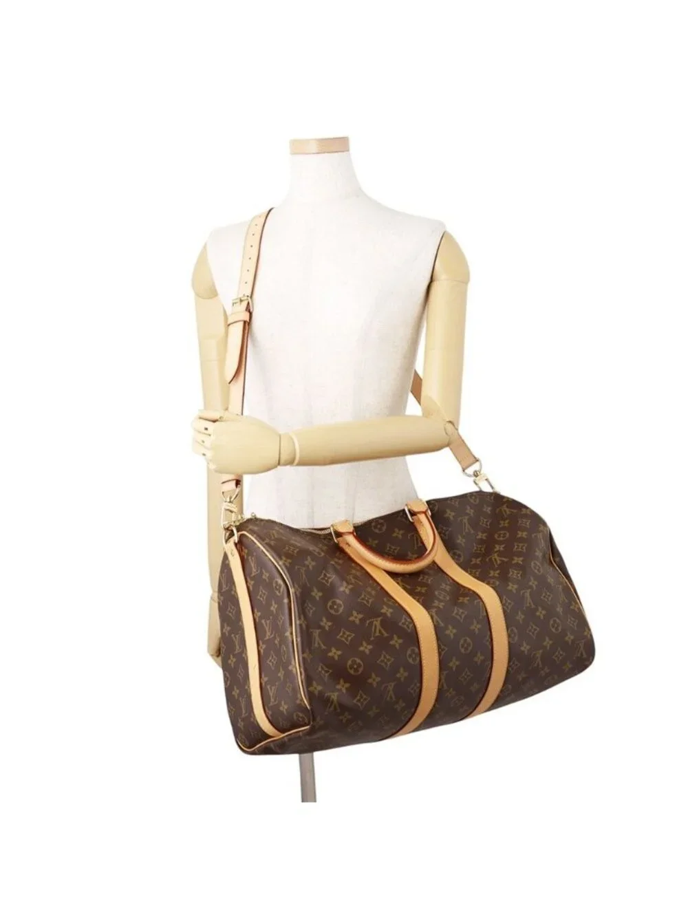 Louis Vuitton Boston Bag Monogram Keepall Bandouliere 45 2-Way Travel